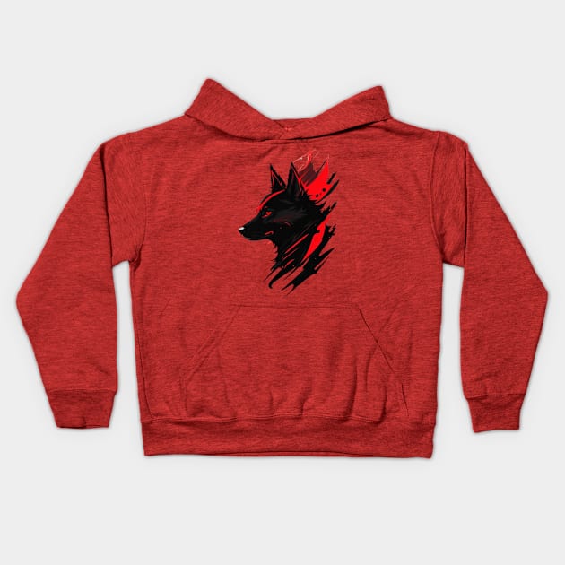 Black Dog Design Kids Hoodie by The Wonder View